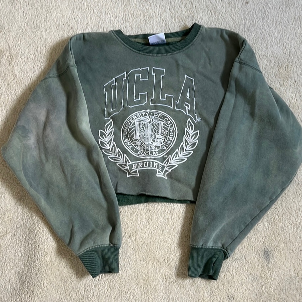 Bleach Dyed UCLA Crop Sweatshirt